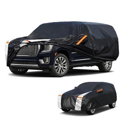 Large SUV Car Cover for GMC Yukon XL 100% Waterproof All Weather (Custom fit GMC Yukon XL / SUV car cover)