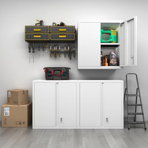 Metal Wall Cabinet (28"H / White)