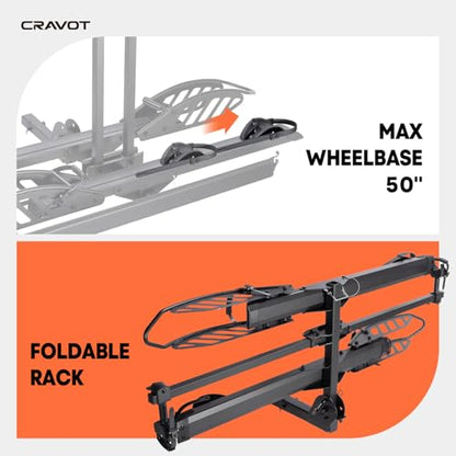 CyberRack E2 EBike Rack with Ramp for 2 EBikes (E2 200lbs)