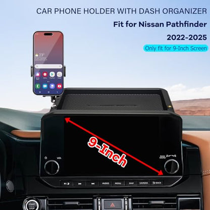 Car Phone Holder Fit for Pathfinder 2022 2023 2024 2025 w (For Pathfinder 2022-2025 9inch)