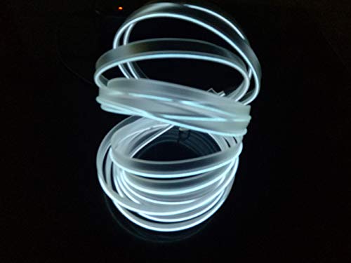 El Wire Neon Light Car Interior LED Lights (White / 5m)