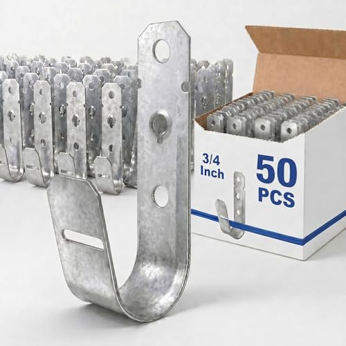 50 Pcs J Hooks for Hanging Heavy Duty J Hooks (3/4 Inch)