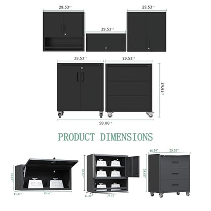 Garage Storage Cabinet System (Black)