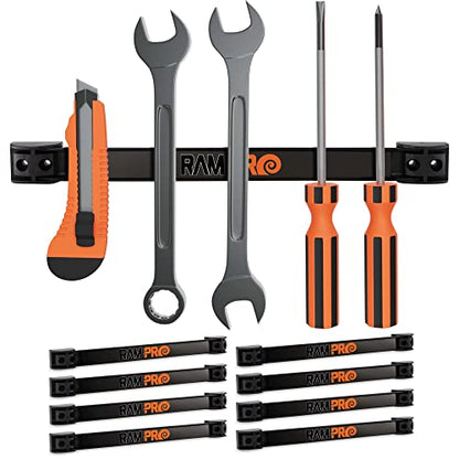 12" Magnetic Tool Holder Strip (8 Pack)