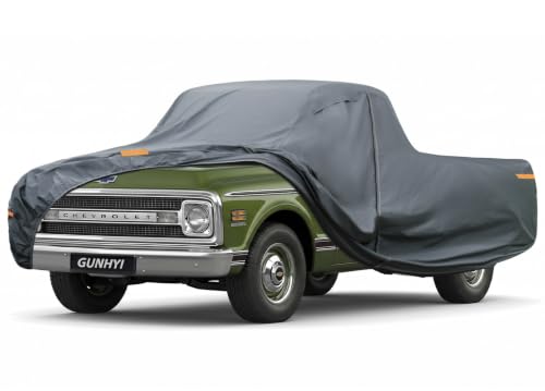 Small Truck Car Cover Waterproof All Weather. See Truck Size Chart (4 Truck Cover / 4 Truck M - Max Length to 206",Max Cab to 149")
