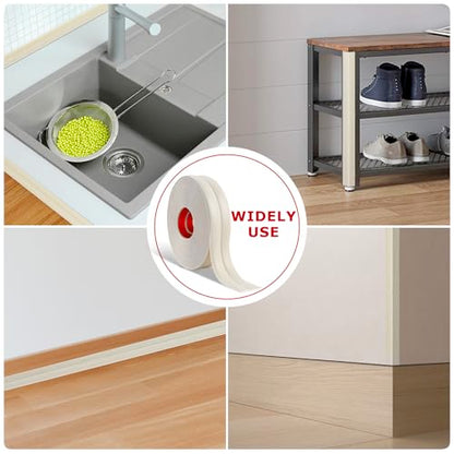 Wall Corner Protector Peel and Stick Corner Trim Molding (0.8 In x 40 Ft / Beige Wood)