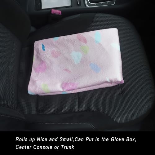Car Seat Cover Protector Front Seats (1Pcs Front Seat Towel / Pink Marbling)