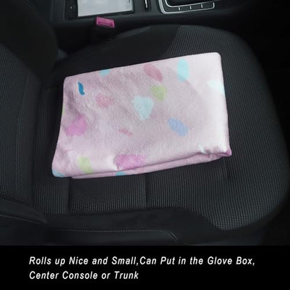 Car Seat Cover Protector Front Seats (1Pcs Front Seat Towel / Pink Marbling)
