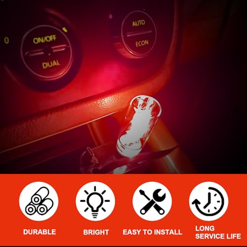3PCS USB Car Interior Ambient Lights (Red)