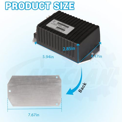 1510A-5201/1510A-5251 Golf Cart DC Motor Controller Suitable for 2000-2008 Club Car DS/Precedent Golf Cart, Black 48V 250A DC Controller Replace OEM# 1510A-5201/1510A-5251 (black)