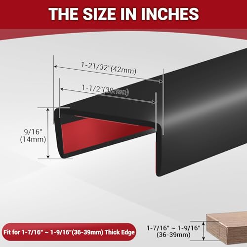 Rubber Edge Trim (Fit 1-1/2" - L20' / Black)