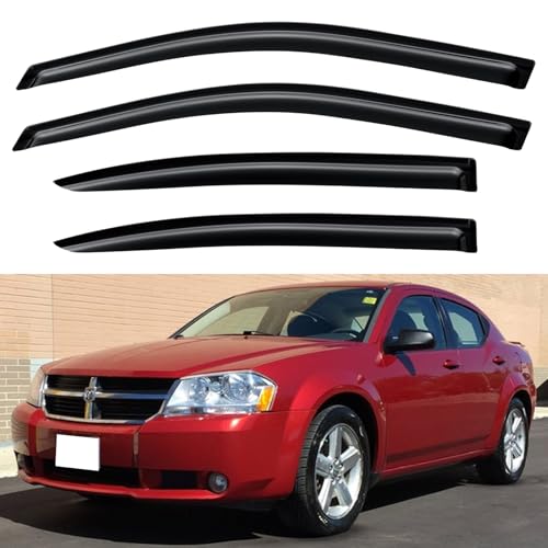 Window Visors Rain Guards for 2008 (2008-2014 Dodge Avenger)