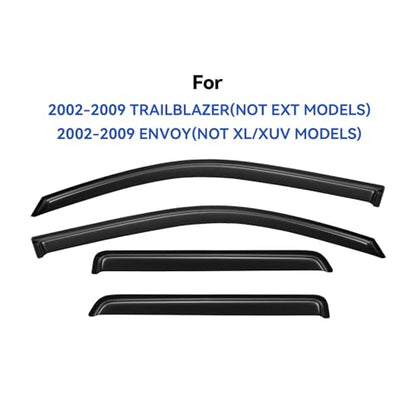 Window Visors Rain Guards for 2002 (2002-2009 Chevrolet Trailblazer)