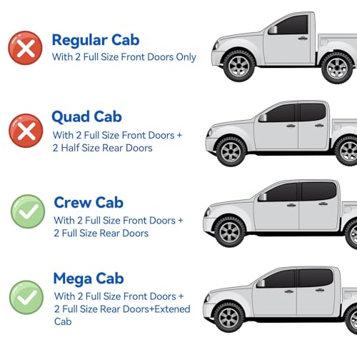 Window Visors Rain Guards for 2009 (2009-2018 ram 1500 crew cab)