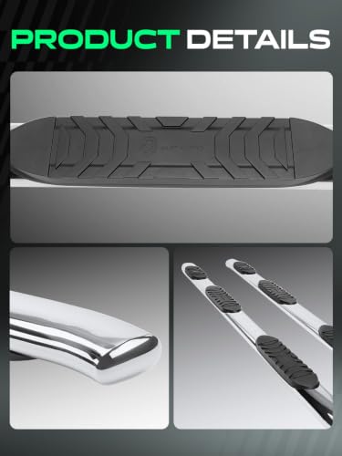 5 Inch Running Boards for Chevy & GMC (Crew Cab/6.5FT Bed / Stainless Steel)
