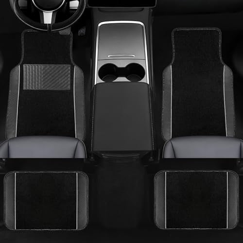 10 Pcs Car Floor Mats Full Set Car Accessories (Car Floor Mats Set / Grey Line)
