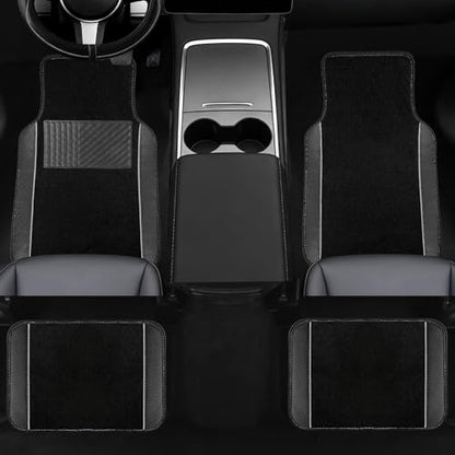 10 Pcs Car Floor Mats Full Set Car Accessories (Car Floor Mats Set / Grey Line)