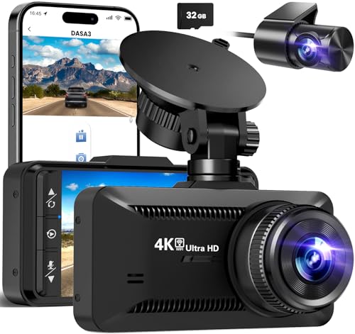 Dash Cam Front Rear 4K (Black)