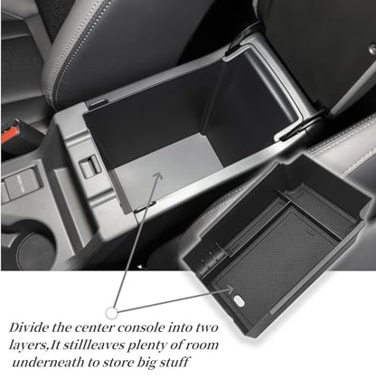 Compatible with Subaru Crosstrek Impreza 2024 2025 Center Console Armrest Storage Box ABS Tray Insert Organizer Glove Pallet Phone Holder (for Crosstrek Impreza 2024-2025)