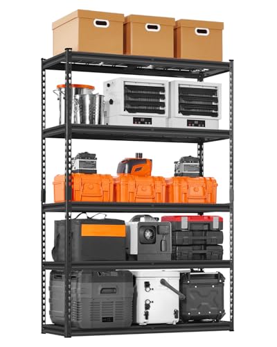 Storage Shelves (Black / 18" D x 48" W x 72" H)