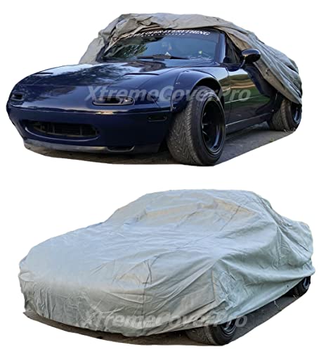 All Weather Waterproof car Cover Good for rain Snow uv Protection dust Small Coupe TT Z3 del Sol S2000 MX (A - (See Size Chart) / GRAY)