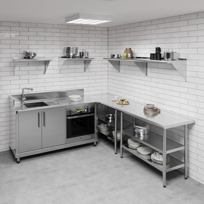 16 in. x 72 in. Stainless Steel Wall Mount Shelf (16 in. x 72 in.)