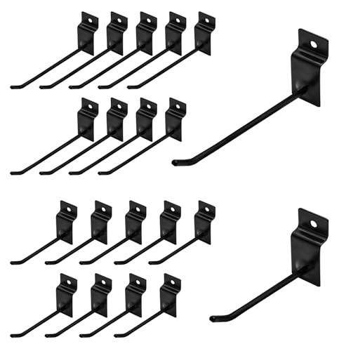 Yuahar Slatwall Hooks 20Pcs 4 (Black)