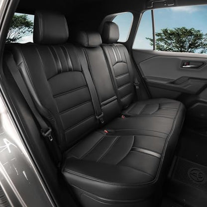 Camry Car Seat Covers Custom for Toyota 2025 2026 Camry (Leatherette(Black&Carbon Fiber) / 2025-2026 Camry Hybrid (XLE/XSE))