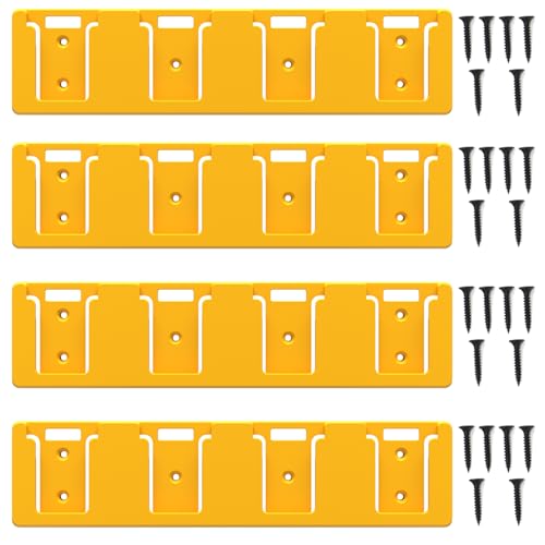Battery Rack for DeWalt 20V (Yellow-4pc)
