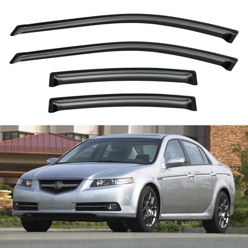 Window Visors Rain Guards for 2004 2005 2006 2007 2008 Acura TL (2004-2008 Acura TL)
