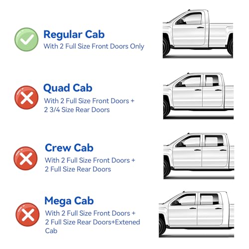 Window Visors Rain Guards for 2007 (2007-2013 Silverado/Sierra 1500 Regular Cab)
