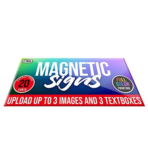 2 Pack Personalized Magnetic Signs for Vehicles (Design C)