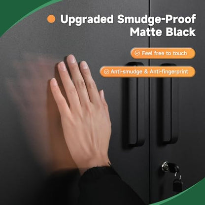 Metal Garage Storage Cabinets with Lock (72 X 36 X 18 In(H X W X D) / Black)