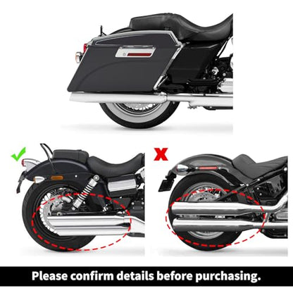 Motorcycle Saddlebags Hard Saddle Bags For Harley Touring 1993 (Matte Black / Standard)