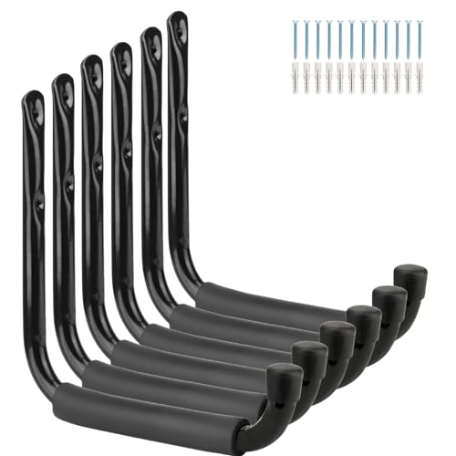 Heavy Duty Steel Garage Storage Hooks (9.5Inch, pack of 6)