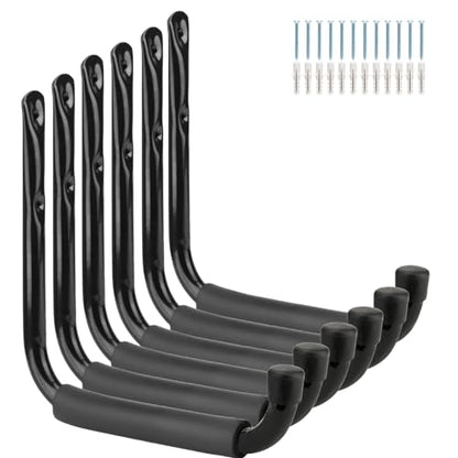 Heavy Duty Steel Garage Storage Hooks (9.5Inch, pack of 6)