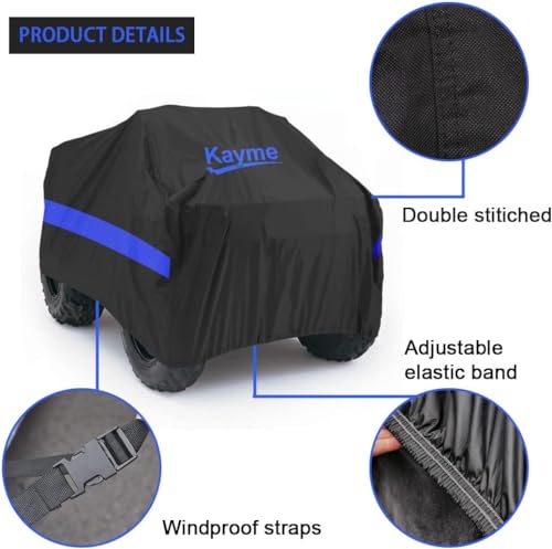 ATV Cover Waterproof Outdoor Heavy Duty (XXXL- ( 100 x 43 x 48 Inch) / Blue)