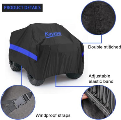ATV Cover Waterproof Outdoor Heavy Duty (XXXL- ( 100 x 43 x 48 Inch) / Blue)