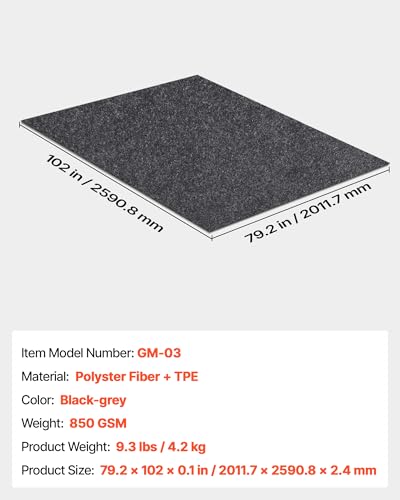 Waterproof Garage Floor Mat for Under Car (6.6' x 8.5')