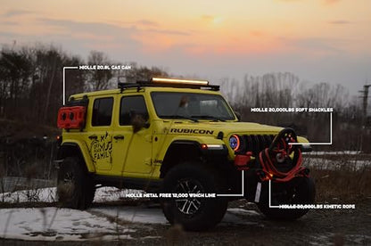 Gear Kinetic Recovery Tow Ropes for Any Recovery Situation (3/4x20 / Purple/Yellow)