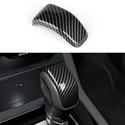 Car Carbon Fiber ABS Gear Shift Knob Panel Sticker Cover Interior Trim Decal Only for Subaru Forester 2025 Accessories (Gear Shift Knob Decal)