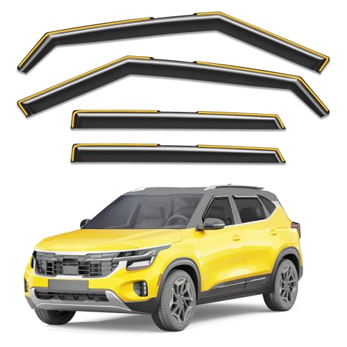 in Channel Window Visors Rain Guards for Kia Seltos 2021 (2021-2026 Kia Seltos)