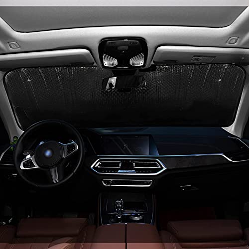 Car Windshield Sun Shade Cat Astronaut Foldable Car Front Windshield Sunshade Blocks UV Rays Sun Visor Sun Heat Protection for Car Truck SUV to Keep Your Vehicle Cool (Medium / Cat Astronaut)