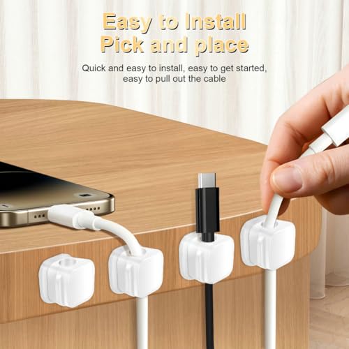 18 Pack Cord Organizer Holder (White and Black)