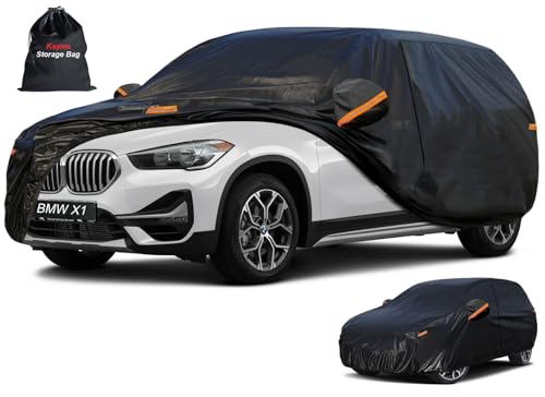 7 Layers Waterproof SUV Car Cover for BMW X1 2009 (PE-Black / Custom Fit BMW X1)