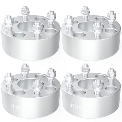 4x4 Wheel Spacers 2 inch 4x101.6 Wheel Adapters 62mm Hub Bore 1 (2 inch / Silver)