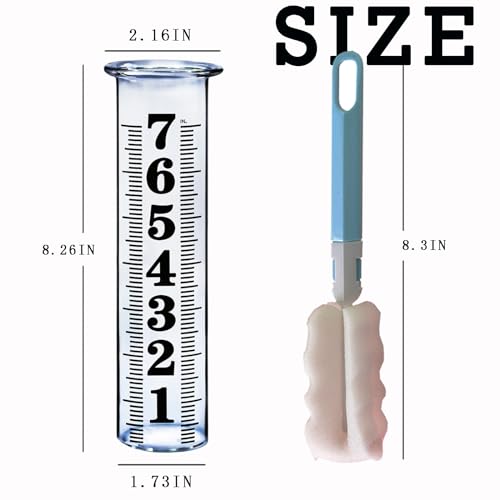 7 Inch Plastic Rain Gauge Replacement Tube (2pcs plastic rain gauge repalcement tube)