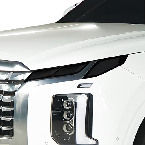 Full Headlight Head Light Tint Kit Compatible with Hyundai Palisade 2023 (FRONT KIT / Dark Smoke)