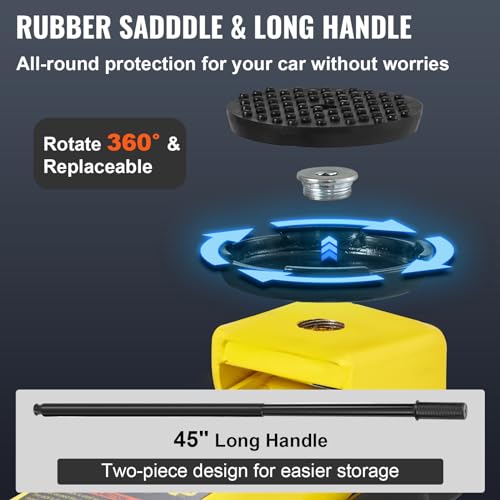3 Ton Low Profile Floor Jack for All Terrain Vehicles (yellow)