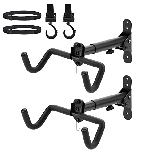 2PACK Bike Rack Garage Bike Wall Mount Bicycle Wall Hanger Bike Hook Bike Storage Rack for Indoor Storage Bike Horizontal Hanger Bicycle Wall Mount Bicycle Wall Rack (2 BIKE)